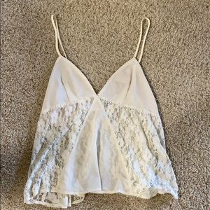Silk and lace adjustable strap tank from tobi
